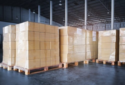 packaging-boxes-wrapped-plastic-film-pallets-storage-warehouse-supply-chain-shipping-warehous